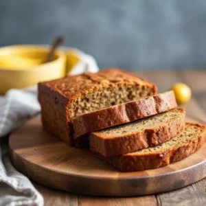 Mixing gluten-free ingredients for banana bread