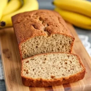 "A slice of moist gluten-free banana bread on a white plate, served with a steaming cup of coffee on the side."