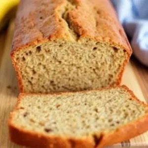 "Banana bread recipe without butter, with mashed bananas as a key ingredient for moisture and natural sweetness."