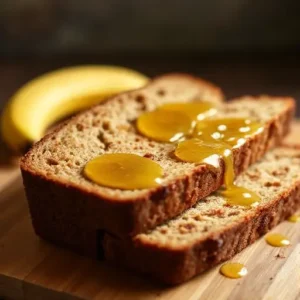 "Banana bread with butter and oil, comparing the effects on texture and flavor"